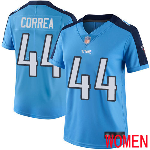 Tennessee Titans Limited Light Blue Women Kamalei Correa Jersey NFL Football #44 Rush Vapor Untouchable->women nfl jersey->Women Jersey